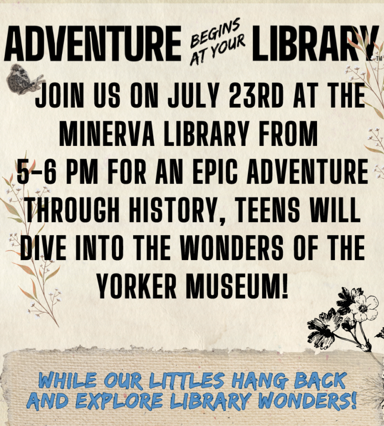 Adventure Begins at Your Library SRP 2024 - Minerva Free Library