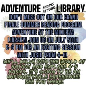 Adventure Begins at Your Library SRP 2024 @ Minerva Free Library Basement