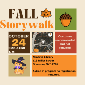 Fall storywalk October 24, 9:30 a.m.-11:30 a.m.